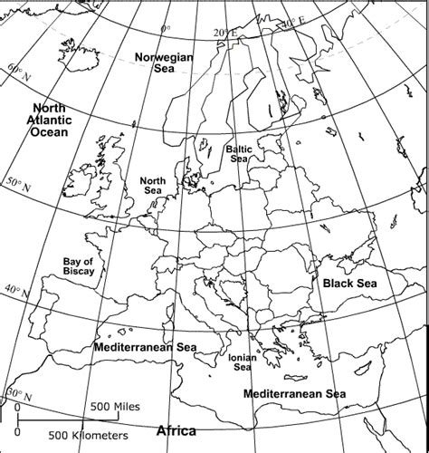 Map Of Europe With Longitude And Latitude