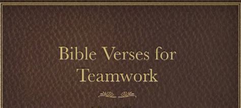 15 Good Bible Verses About Teamwork | ConnectUS