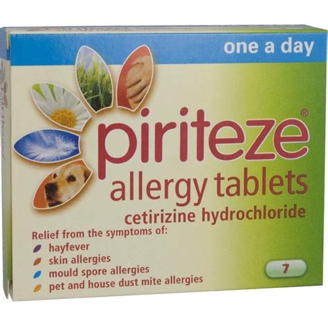 PIRITEZE allergy tablets one-a-day 10mg 7