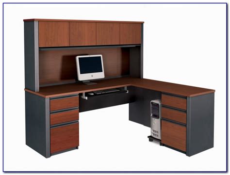 Large L Shaped Office Desk With Hutch - Desk : Home Design Ideas # ...