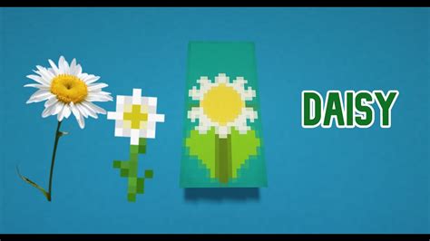 Banner design ideas: How to make a DAISY flower in Minecraft! - YouTube