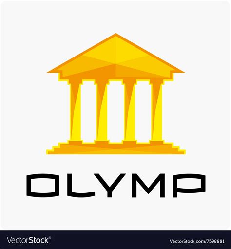 Olympus logo template Royalty Free Vector Image