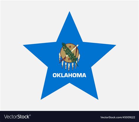 Oklahoma star flag Royalty Free Vector Image - VectorStock