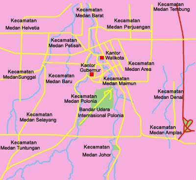 Medan Map - Indonesia