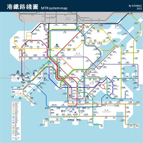 Far futuristic map of the Hong Kong MTR. : imaginarymaps