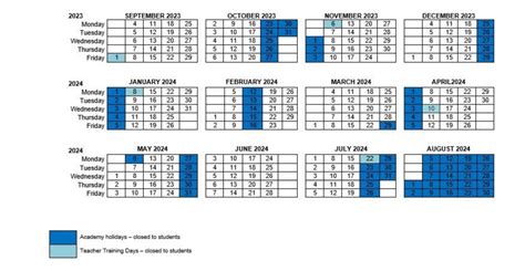 Trinity Grammar School Calendar 2024-2025 [Academic Year]