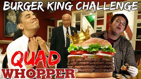 Burger King Challenge - The QUAD WHOPPER!!! | The Gaming VUE - YouTube