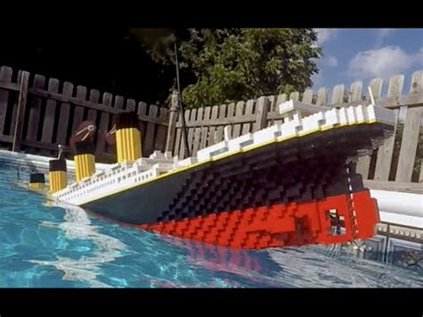 Sinking LEGO Titanic [7 foot model] - YouTube