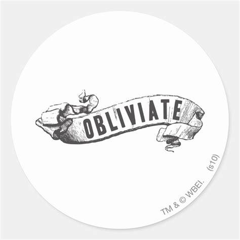 Harry Potter Spell | Obliviate Classic Round Sticker | Zazzle