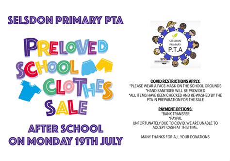 Uniform Sale Mon 19 July – Selsdon Primary School and Nursery