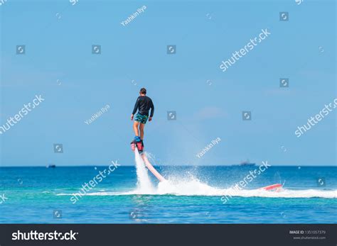 Water Extreme Sport Guy Flying Aquatic Stock Photo 1351057379 ...