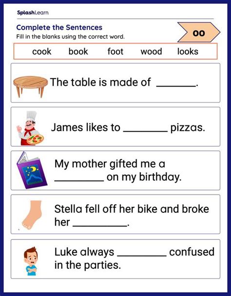 Fill In The Blank Worksheet For Kids