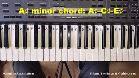 How to Play the A Sharp Minor Chord - A# Minor on Piano and Keyboard ...