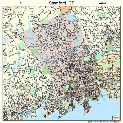 Stamford Connecticut Street Map 0973000