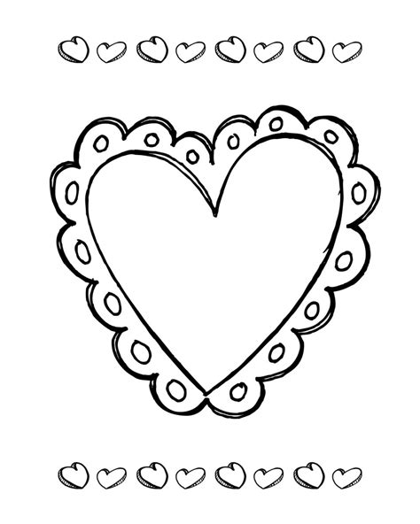 Free Printable Heart Coloring Pages - Printable Templates Free