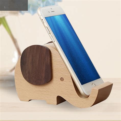 China Cell Phone Stand, Wood Made Elephant Phone Stand for Smartphone ...