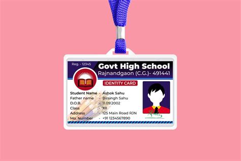 Student ID Card Template For School 280723 - Free Hindi Design