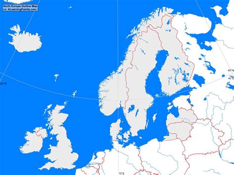 Northern Europe Map Outline - Fawnia Susanetta