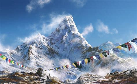 HD wallpaper: Himalayan Peak, Mt. Everest, Artistic, Fantasy, mountain ...