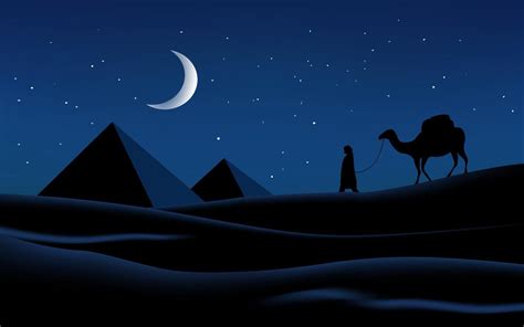 Arabian Desert Night Illustration 2042259 Vector Art at Vecteezy