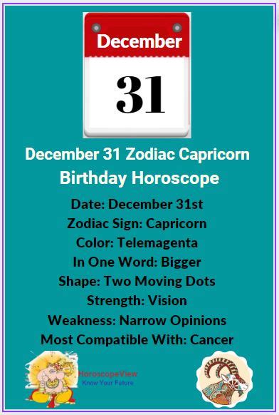 December 31 Zodiac Sign Capricorn Personality, Love & Money