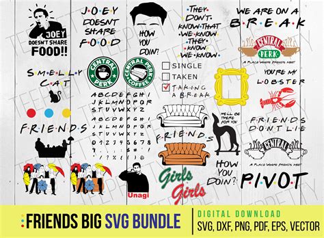 FRIENDS MEGA SVG BUNDLE | Friends tv, Friends font, Friends tv show