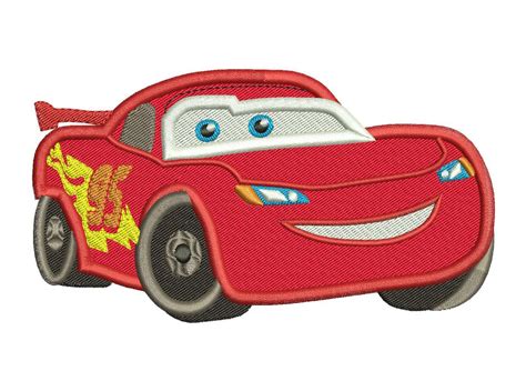 Lightning Mcqueen Filled Embroidery Design | Disney applique designs ...