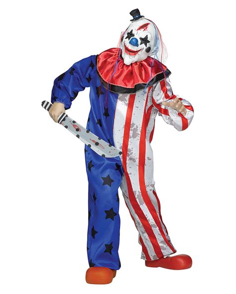 Horror circus clown costume with mask for Halloween | Horror-Shop.com