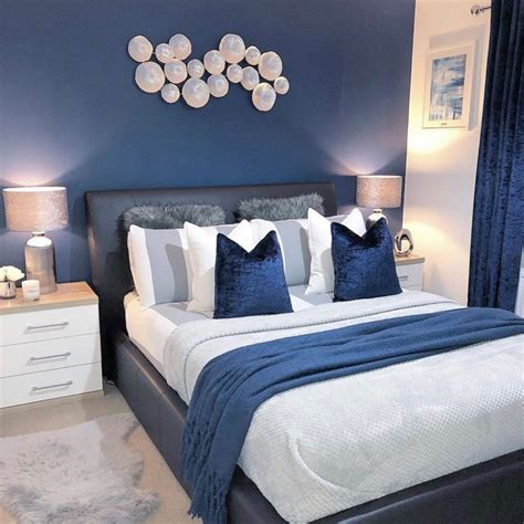 Blue Master Bedroom, Blue Bedroom Walls, Blue Bedroom Decor, Bedroom ...