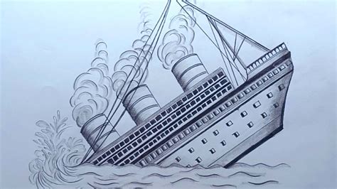 Sinking Titanic Drawing