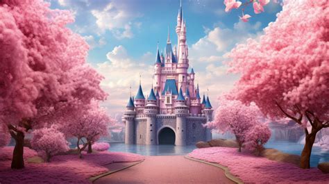 Pink princess castle background 27957225 Stock Photo at Vecteezy