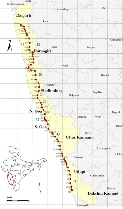 Konkan Coast In India Map