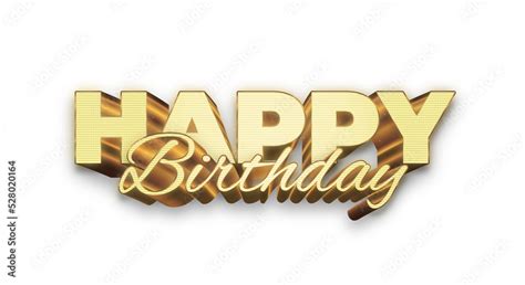 3D Gold Happy Birthday Lettering.. Happy Birthday PNG With Transparent ...