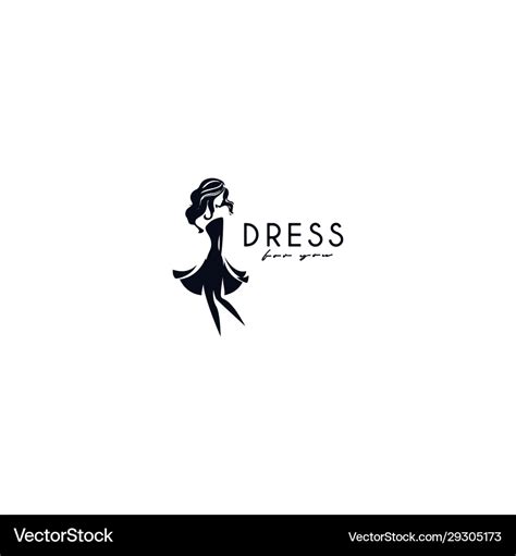 Fashion for girl logo design template concept Vector Image