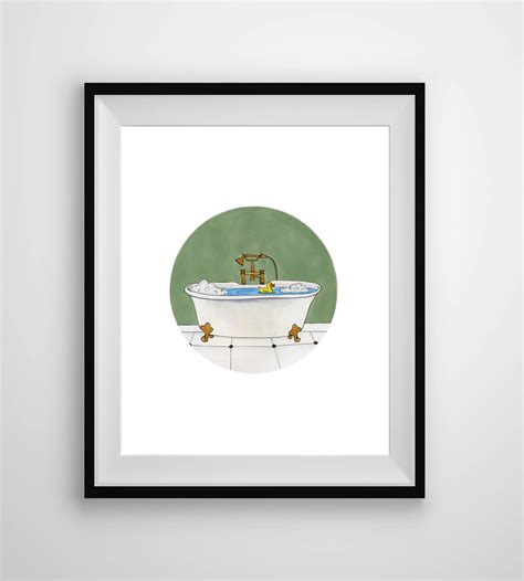 Rubber Duck Bathroom Print - Etsy