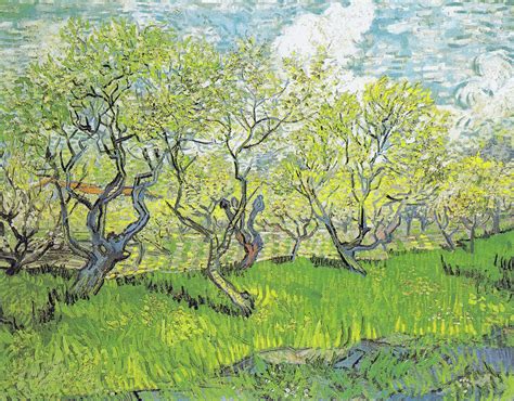 Flowering Orchard Painting by Vincent van Gogh - Pixels