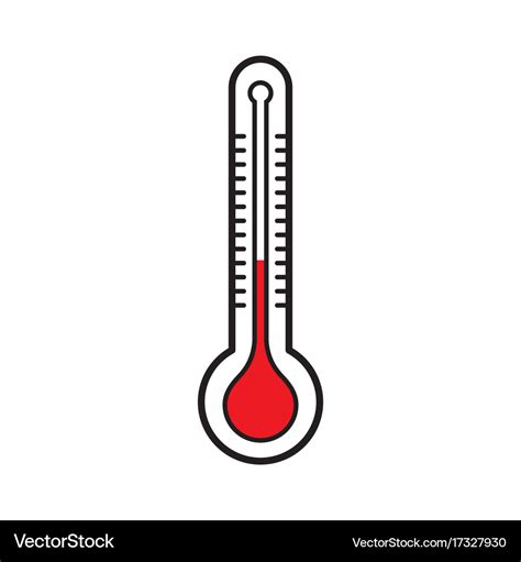 Heat thermometer Royalty Free Vector Image - VectorStock