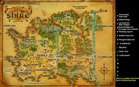 Map Of The Shire - United States Map