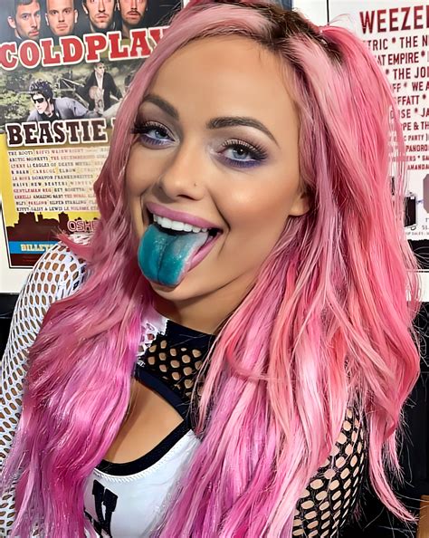 Liv Morgan with pink hair and blue tongue : r/LadiesOfWrestling