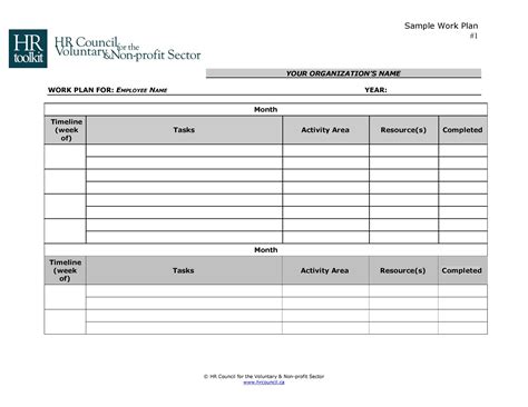 Work Plan - 40 Great Templates & Samples (Excel / Word) - Template Lab