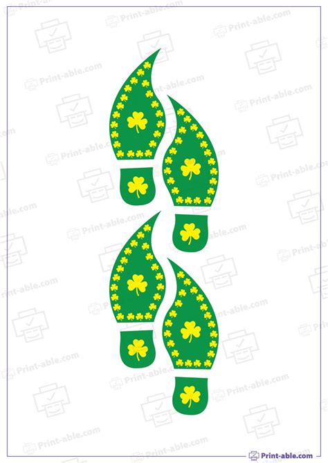 Leprechaun Footprints Printable 1026 | Print-able.com