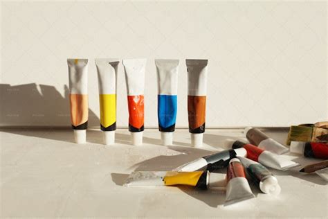 Acrylic Paints In Tubes - Stock Photos | Motion Array