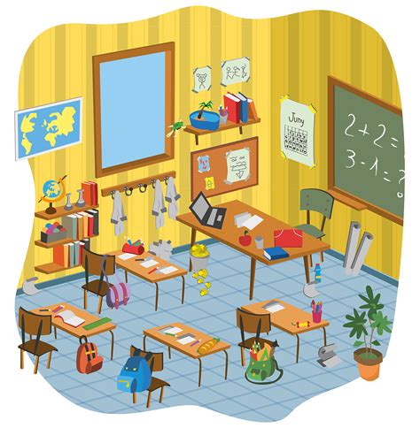 School Classroom Cartoon Vector Pack :: Behance