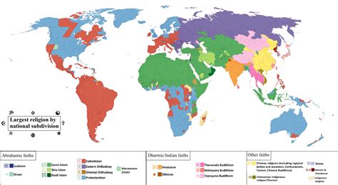 2022 World Map Of Religion Origins Ideas World Map With Major Countries ...