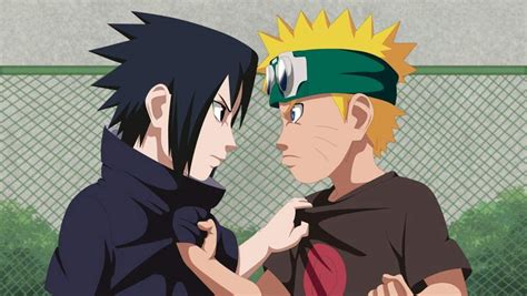 Qual foi a primeira vez que o Naruto derrotou Sasuke em uma luta?