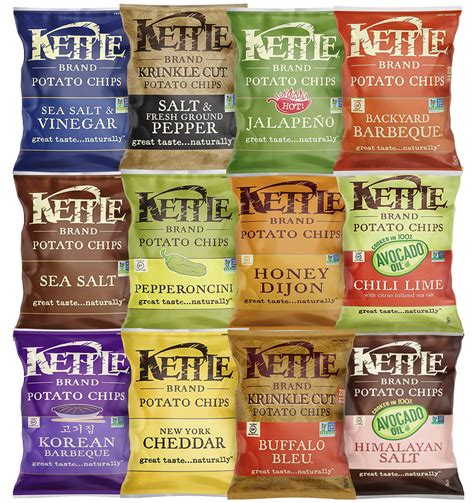 Kettle Brand Potato Chips, Individual Single Serve Bags, Many Different ...