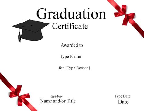 Graduation Gift Certificate Template Free 5 - Best Templates Ideas For ...