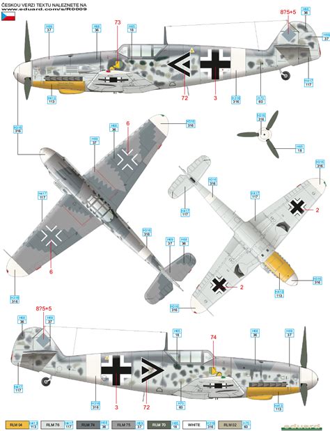 Messerschmitt Bf 109G-2/Trop JG 77 Camouflage Color Profile