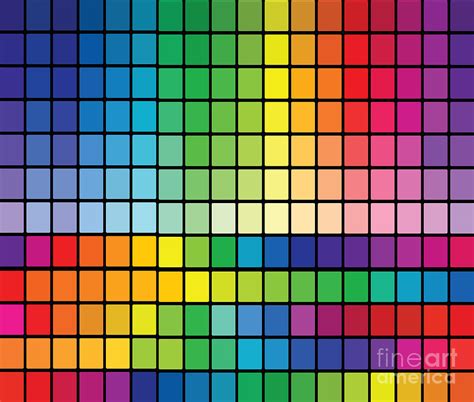 Graphic Design Color Palette Chart Digital Art by Cro Arte