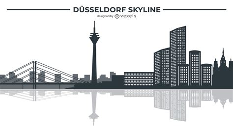 Dusseldorf German City Skyline Illustration Vector Download